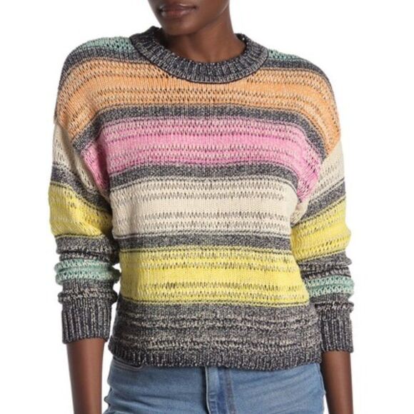 NWT Rachel Rachel Roy Kai Striped Dolman Long Sleeve Sweater Women's Sz. XXL New - Picture 2 of 10